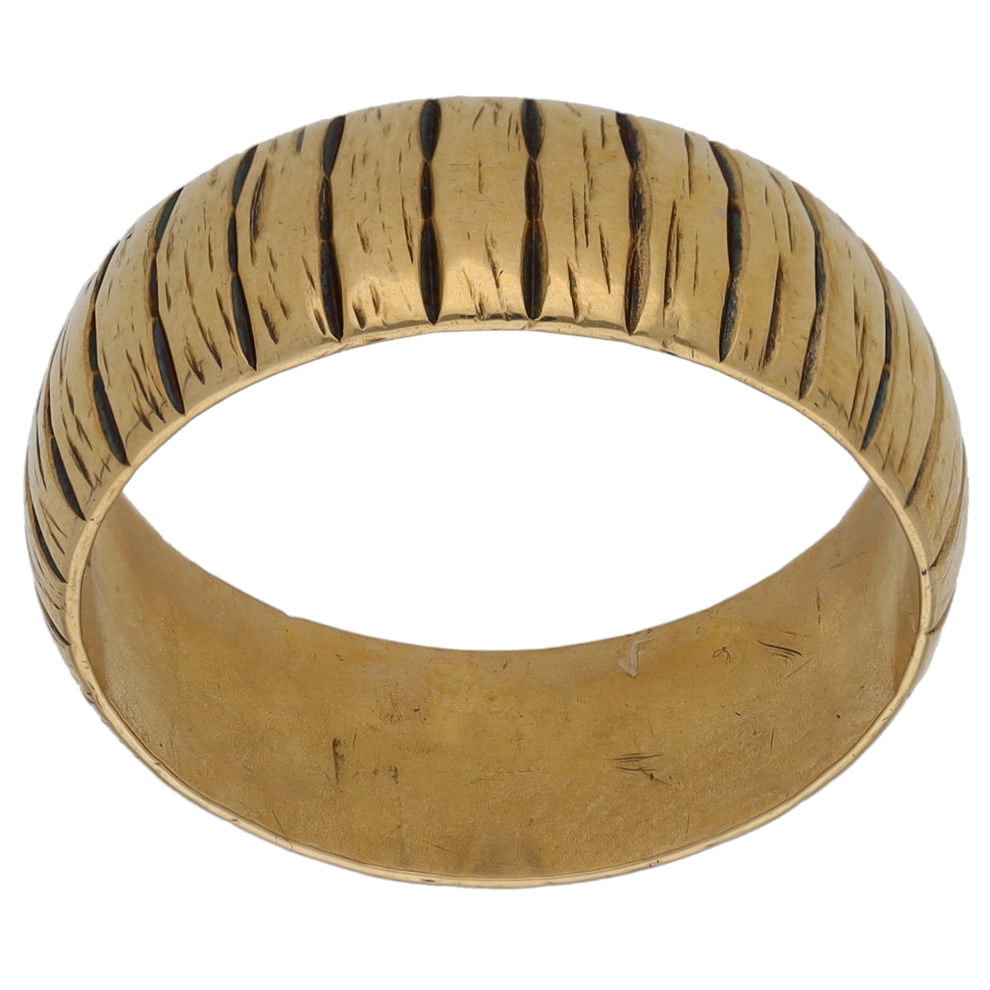 9ct Gold Patterned Wedding Ring Size O