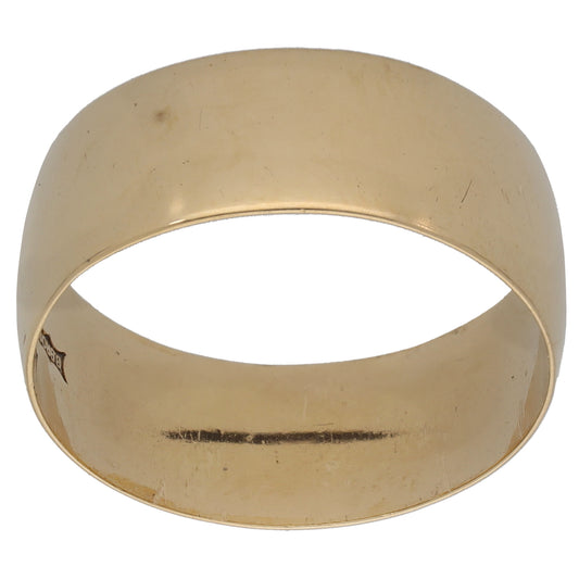 9ct Gold Plain Wedding Ring Size R