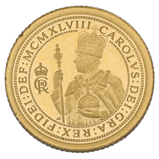 22ct Gold King Charles III Eighth Sovereign Coin 2024