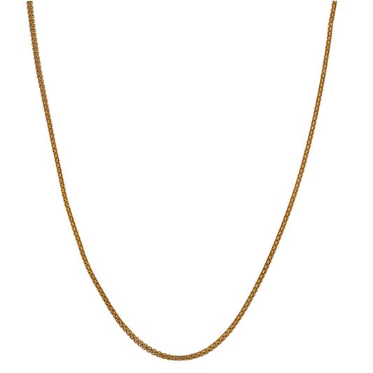 22ct Gold Box Chain 18"