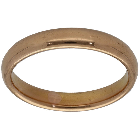 22ct Gold Plain Wedding Ring Size M