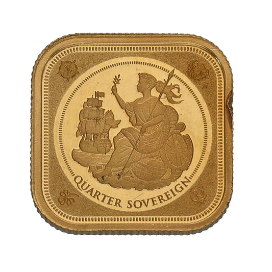22ct Gold Queen Elizabeth II Quarter Sovereign Coin 2019