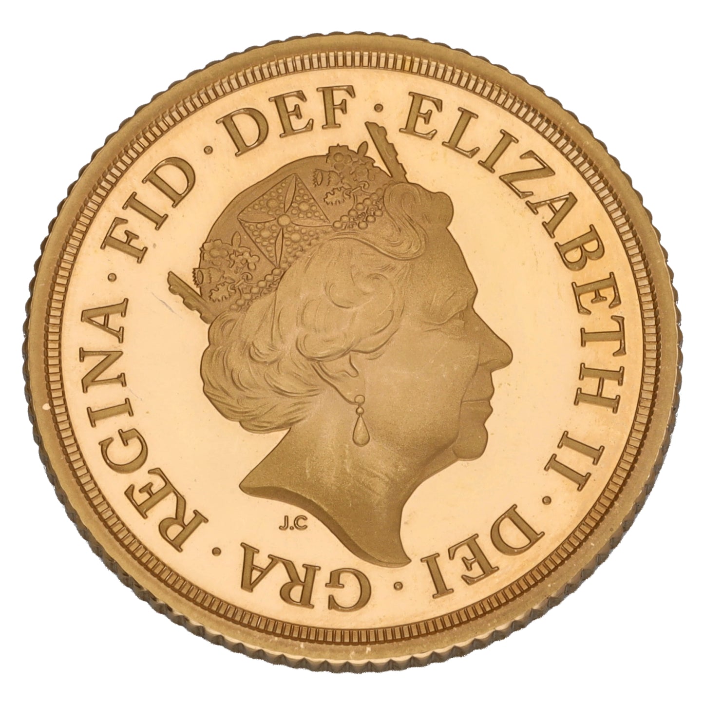 22ct Gold Queen Elizabeth II Full Sovereign Coin 2021