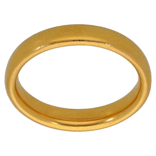 22ct Gold Plain Wedding Ring Size L
