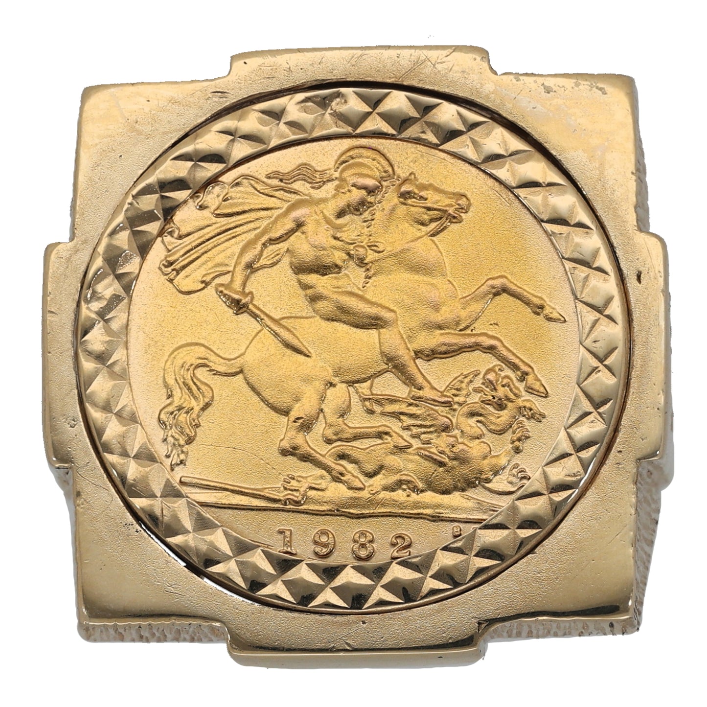 9ct Gold Coin Ring Size S