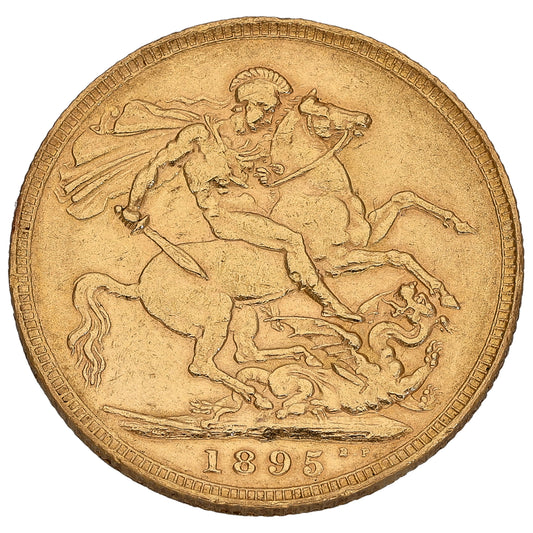 22ct Gold Queen Victoria Full Sovereign Coin 1895