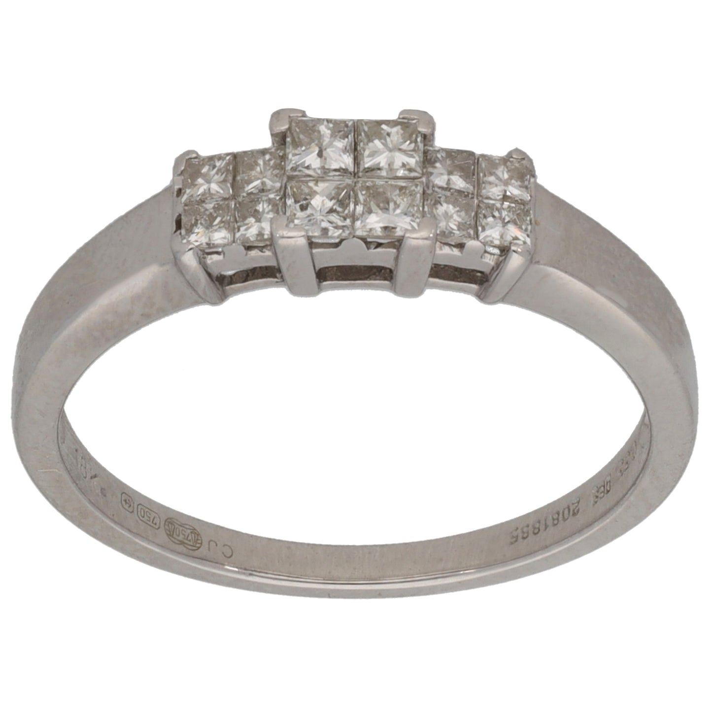 18ct White Gold 0.33ct Diamond Dress/Cocktail Ring Size N