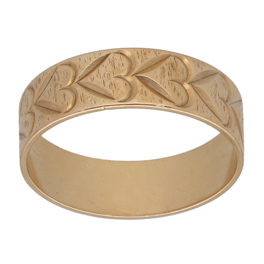 9ct Gold Plain Wedding Ring Size O
