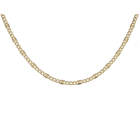 New 9ct Gold Curb Chain 14"