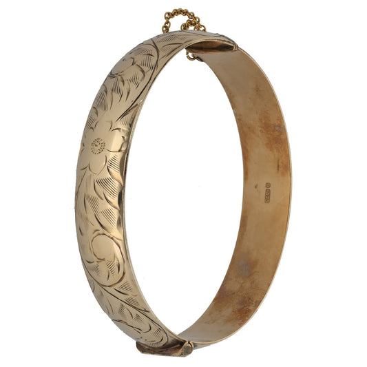 9ct Gold Hinged/Clasp Bangle