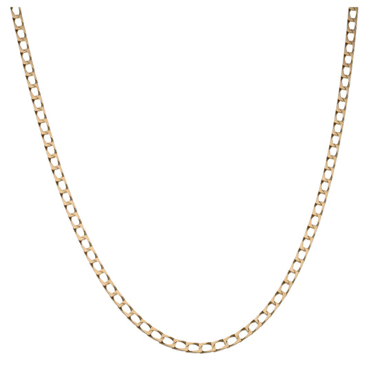 9ct Gold Curb Chain 18"