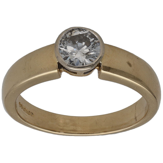 18ct Gold 0.70ct Diamond Solitaire Ring Size P