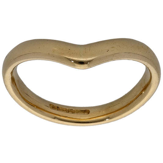18ct Gold Wishbone Ring Size K