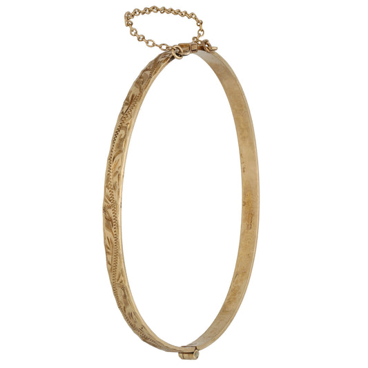 9ct Gold Hinged/Clasp Bangle