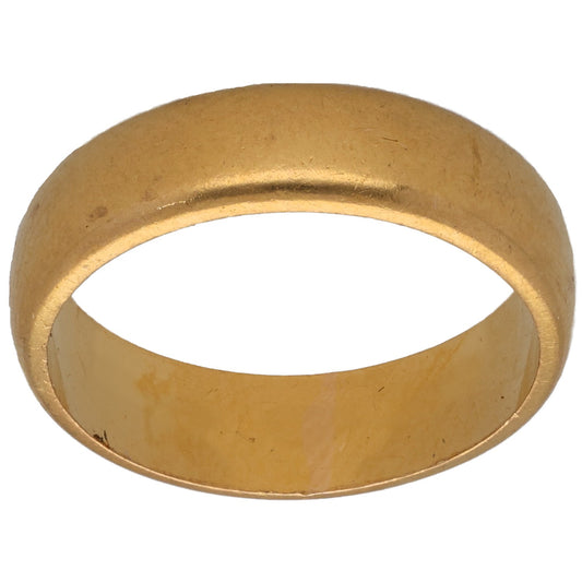 22ct Gold Plain Wedding Ring Size N