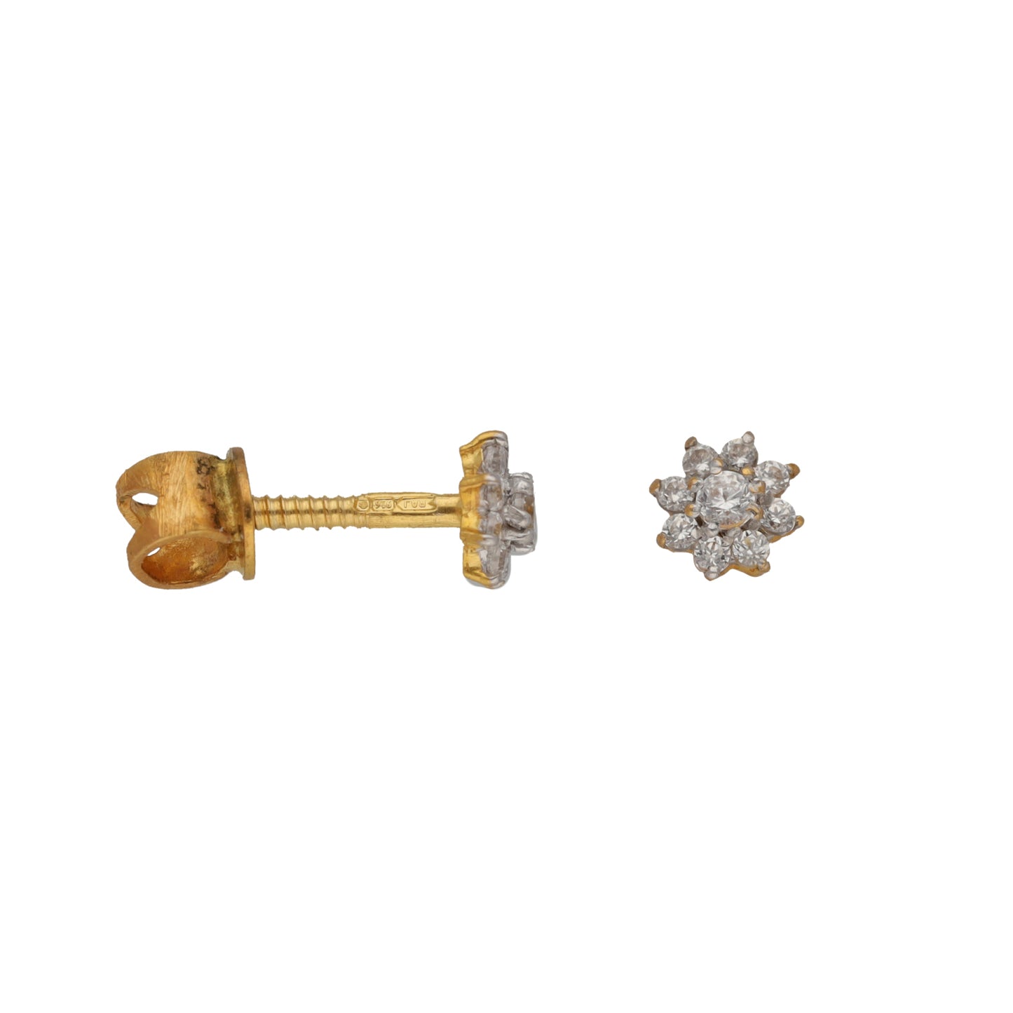 22ct Gold Cubic Zirconia Stud Earrings