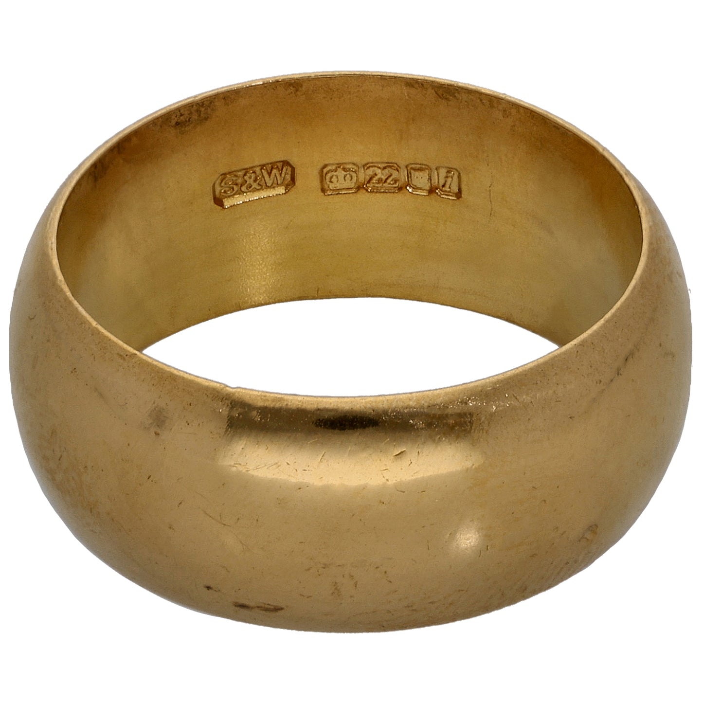 22ct Gold Plain Wedding Ring Size O