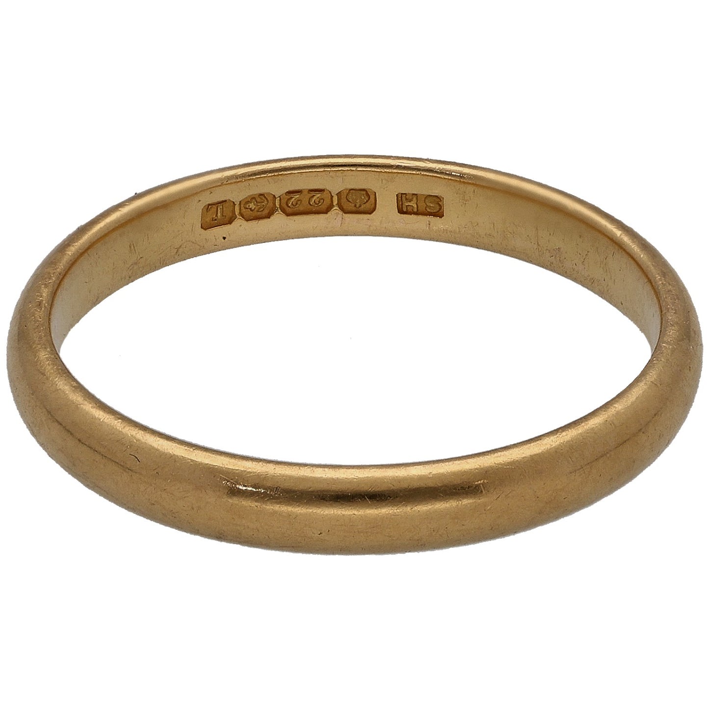 22ct Gold Plain Wedding Ring Size P