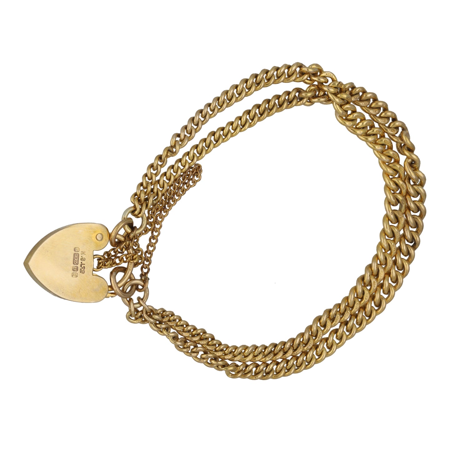 9ct Gold Double Curb Bracelet