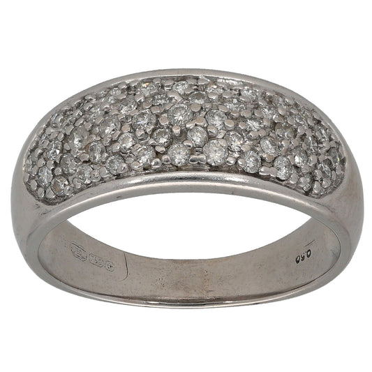 18ct White Gold 0.50ct Diamond Dress/Cocktail Ring Size O