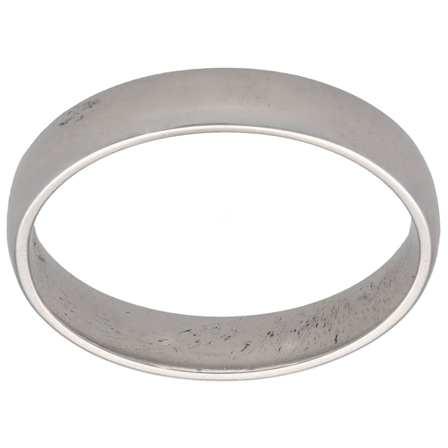 9ct White Gold Plain Wedding Ring Size R