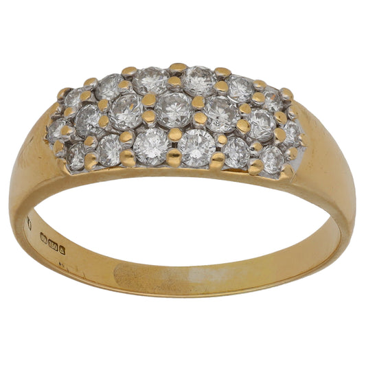 18ct Gold 0.75ct Diamond Alternative Ring Size S