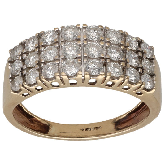 9ct Gold 0.72ct Diamond Alternative Ring Size N