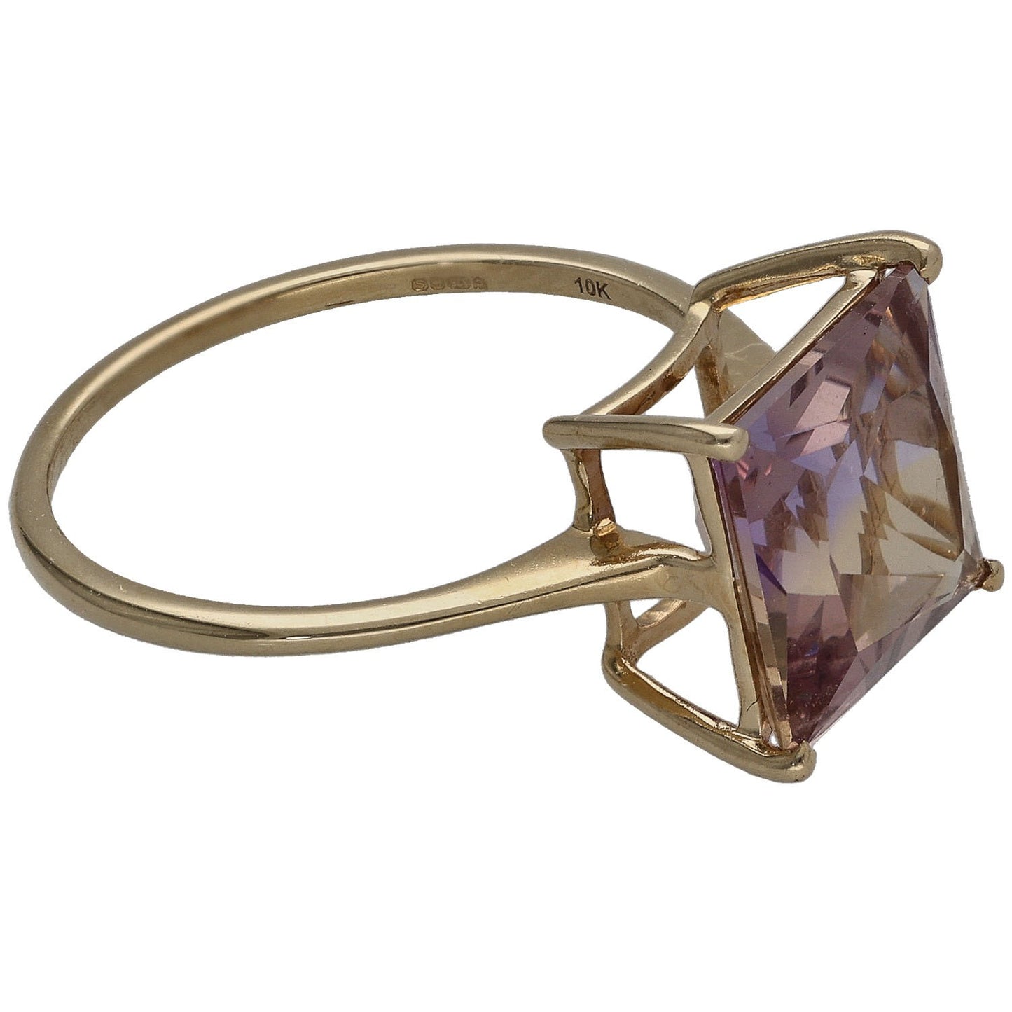 9ct Gold Ametrine Single Stone Ring Size L