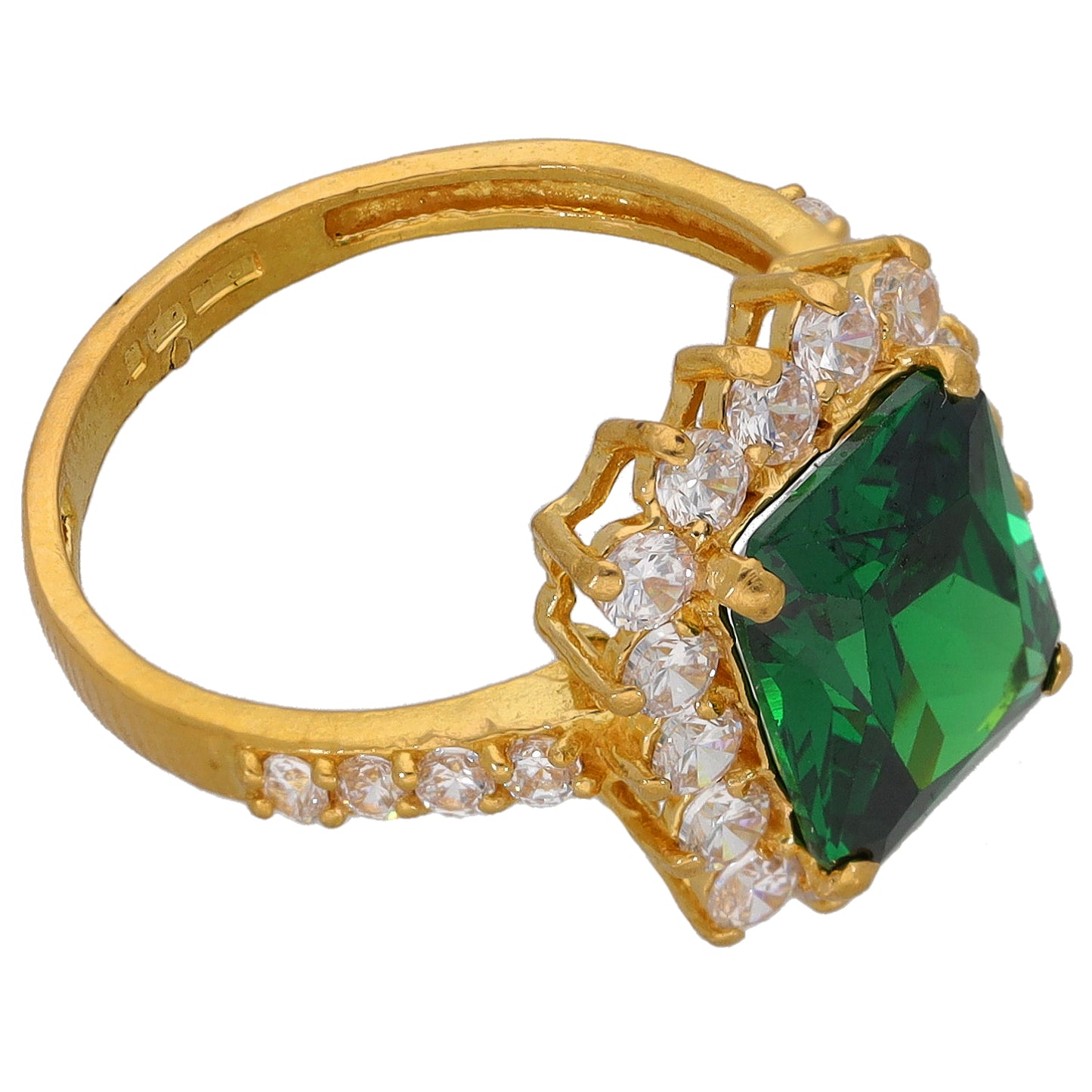 22ct Gold Imitation Gems Dress/Cocktail Ring Size L