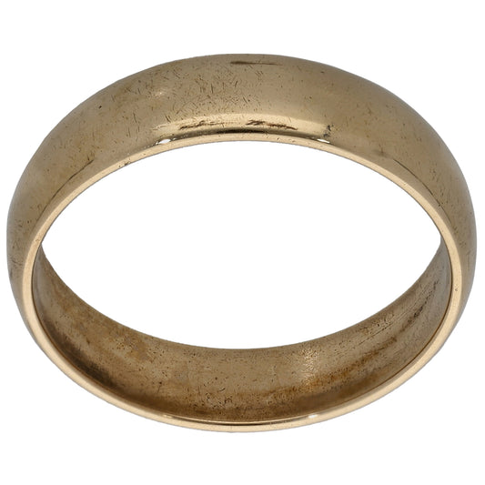 9ct Gold Plain Wedding Ring Size T