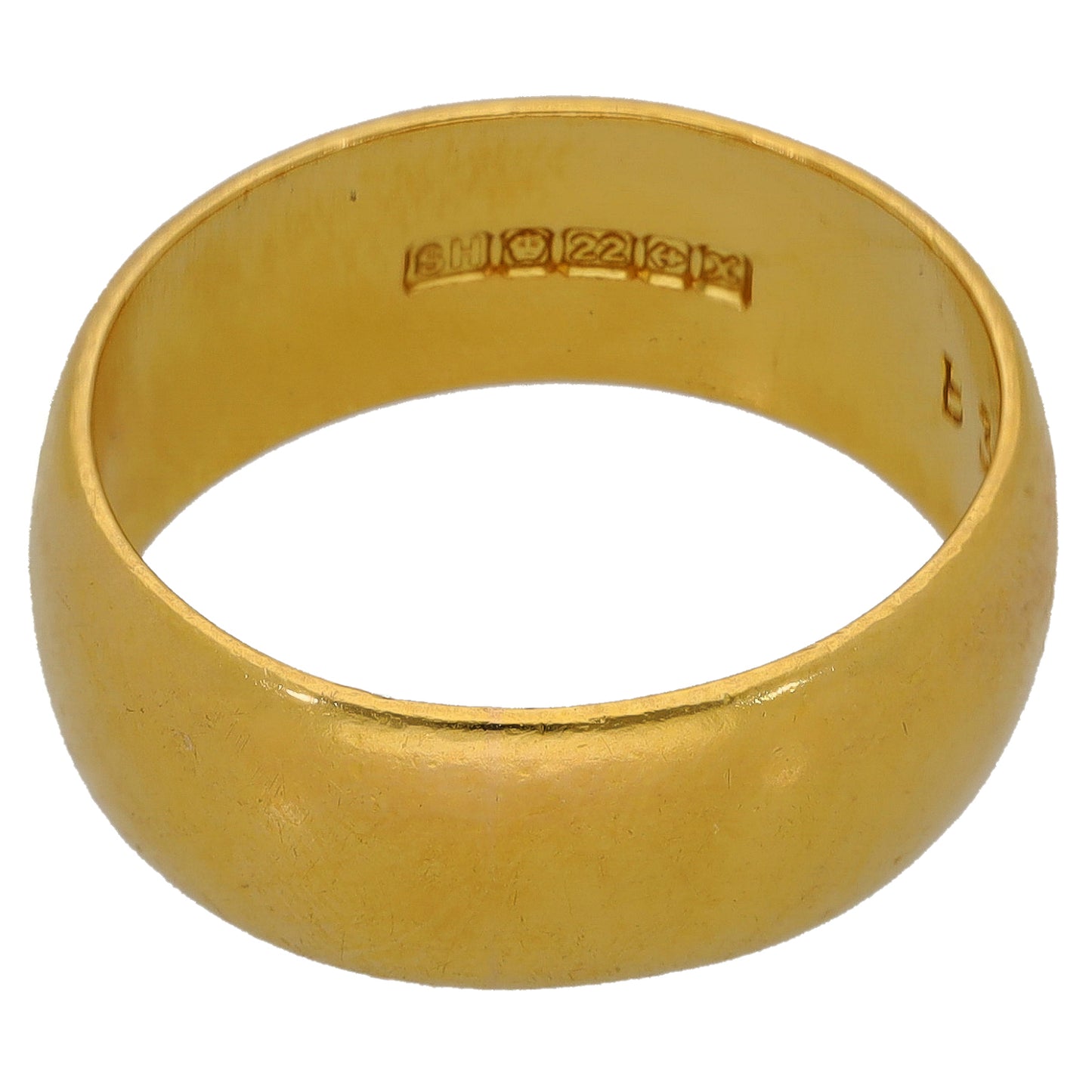 22ct Gold Plain Wedding Ring Size O