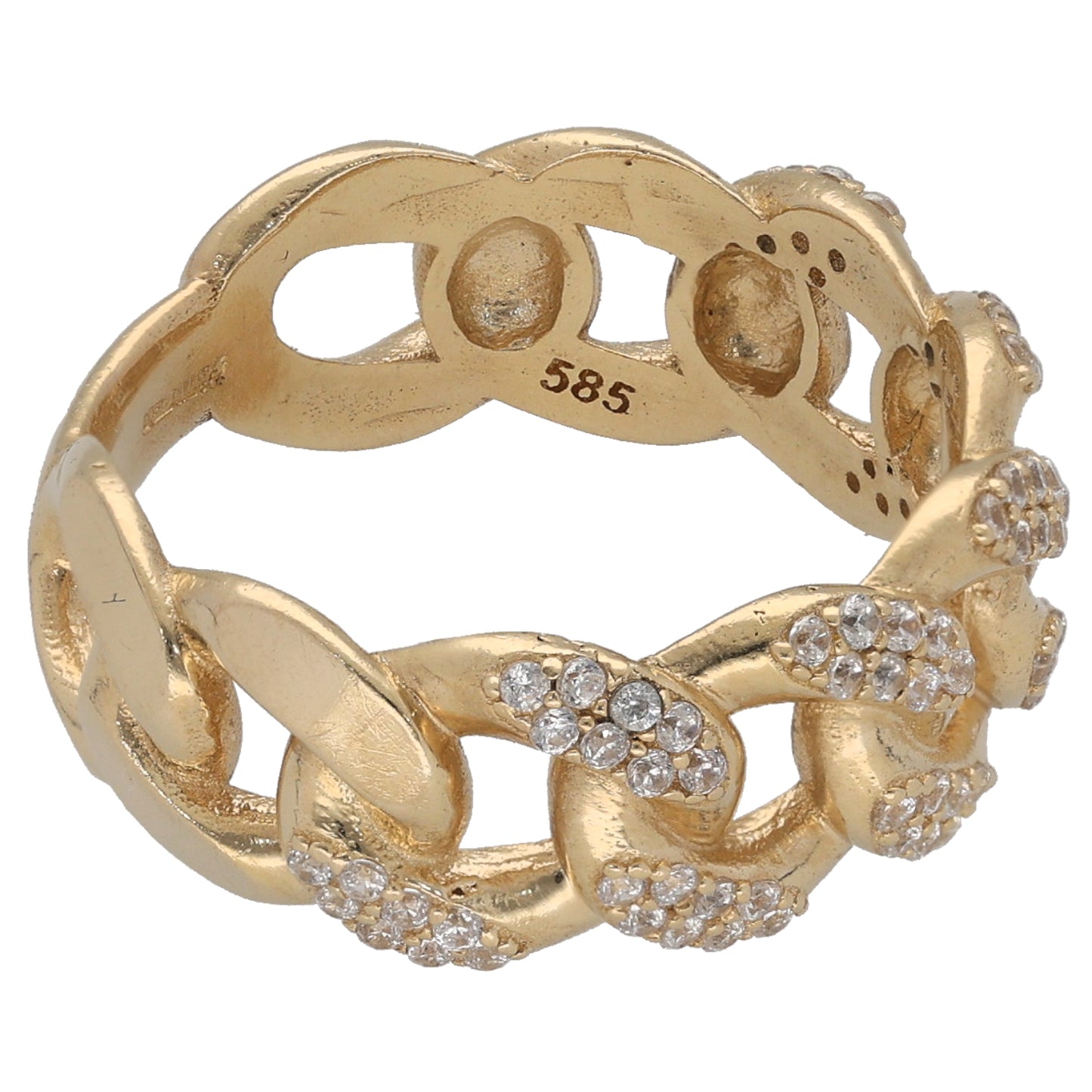 14ct Gold Cubic Zirconia Alternative Ring Size N