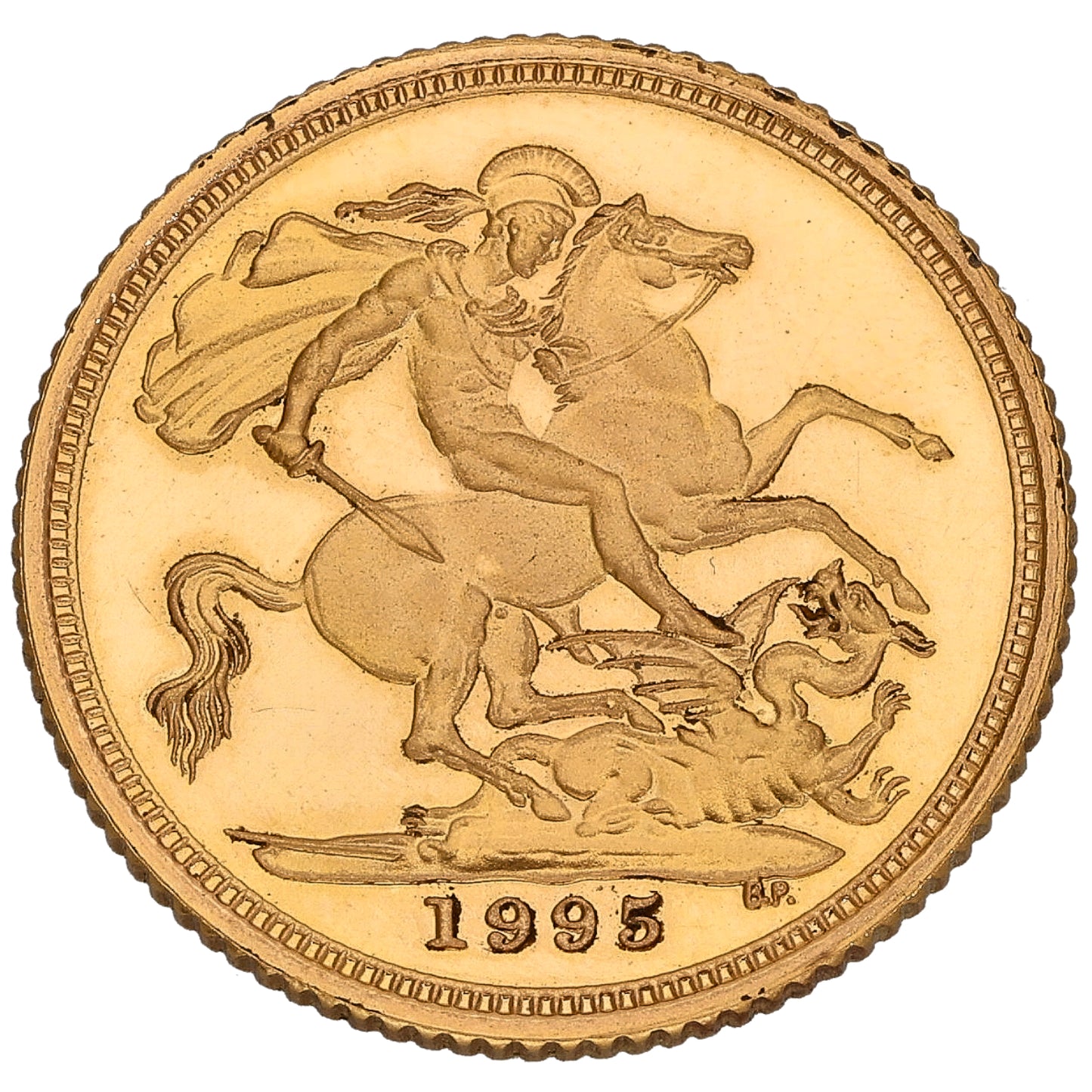 22ct Gold Queen Elizabeth II Half Sovereign Coin 1995