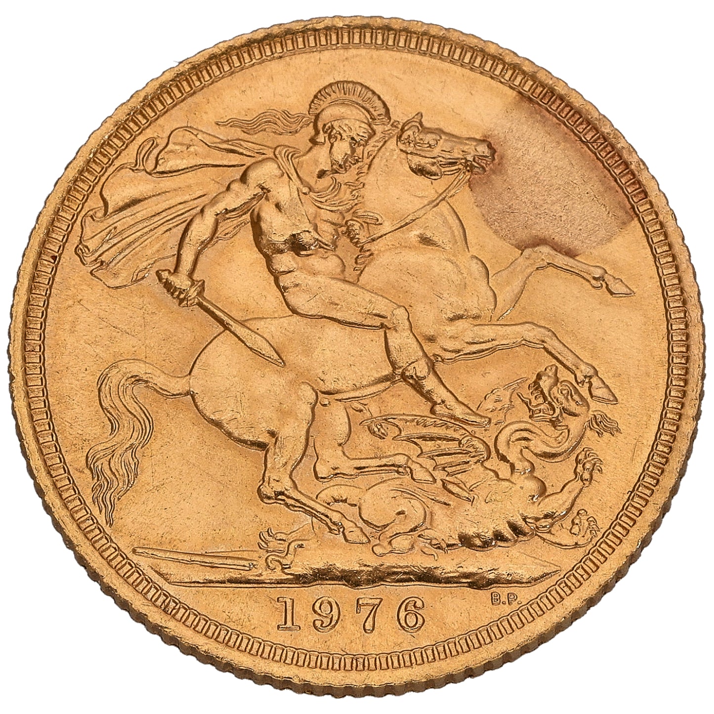 22ct Gold Queen Elizabeth II Full Sovereign Coin 1976