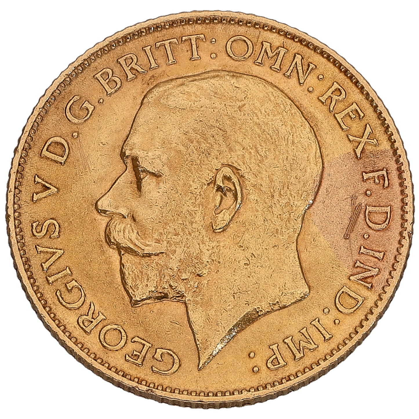 22ct Gold King George V Half Sovereign Coin 1911