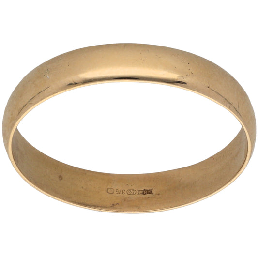9ct Gold Plain Wedding Ring Size S