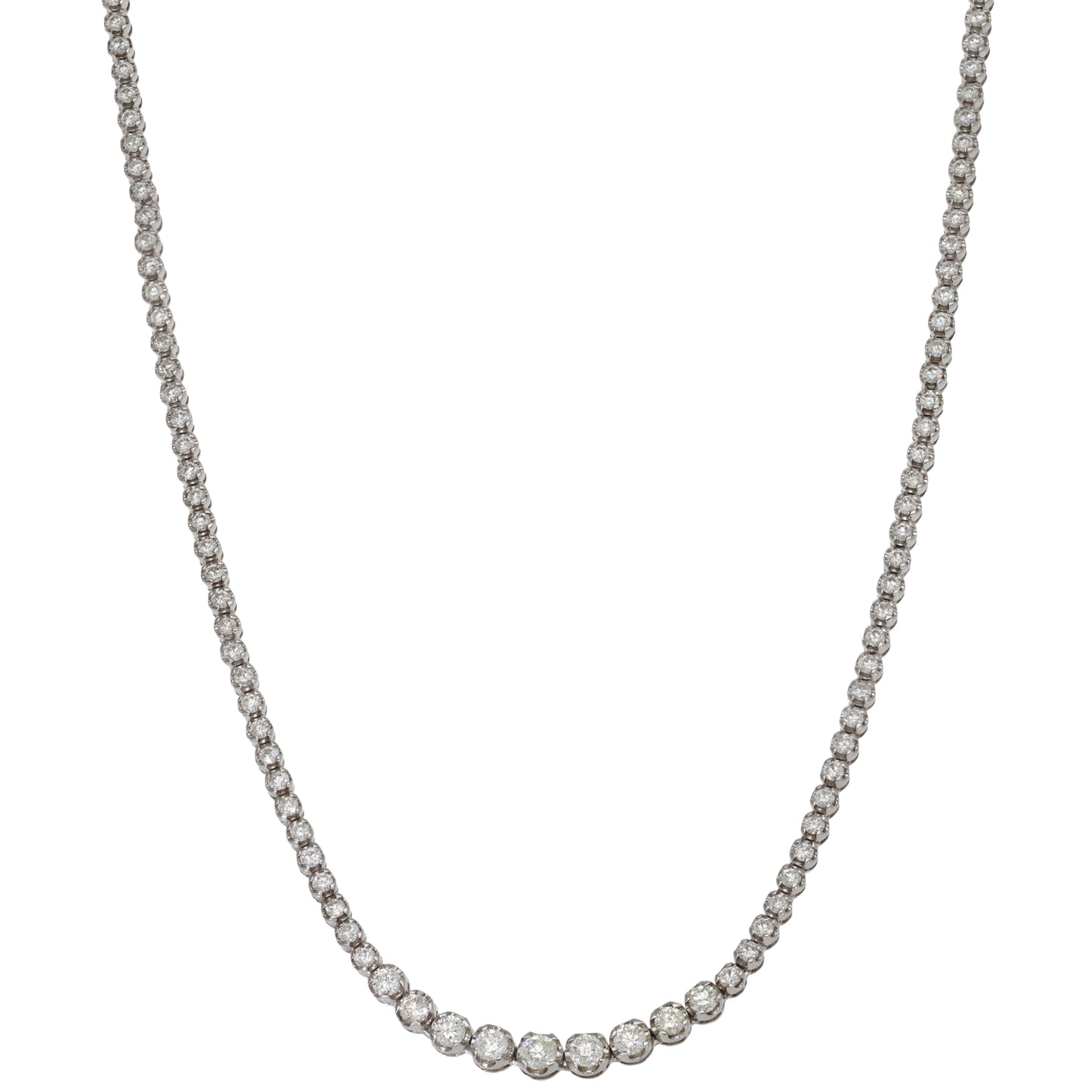 18ct White Gold 5.11ct Diamond Fancy Necklace 16"