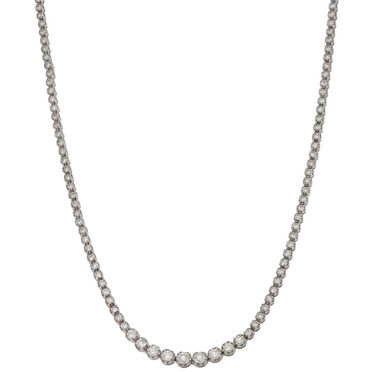 18ct White Gold 5.11ct Diamond Fancy Necklace 16"