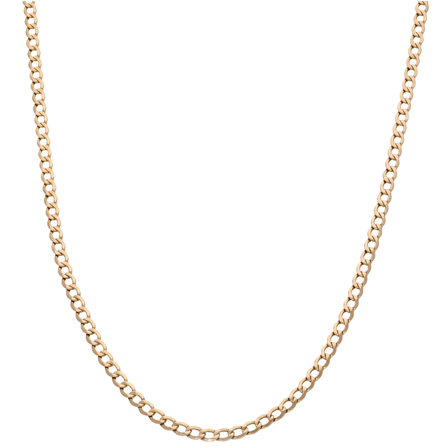 9ct Gold Curb Chain 18"