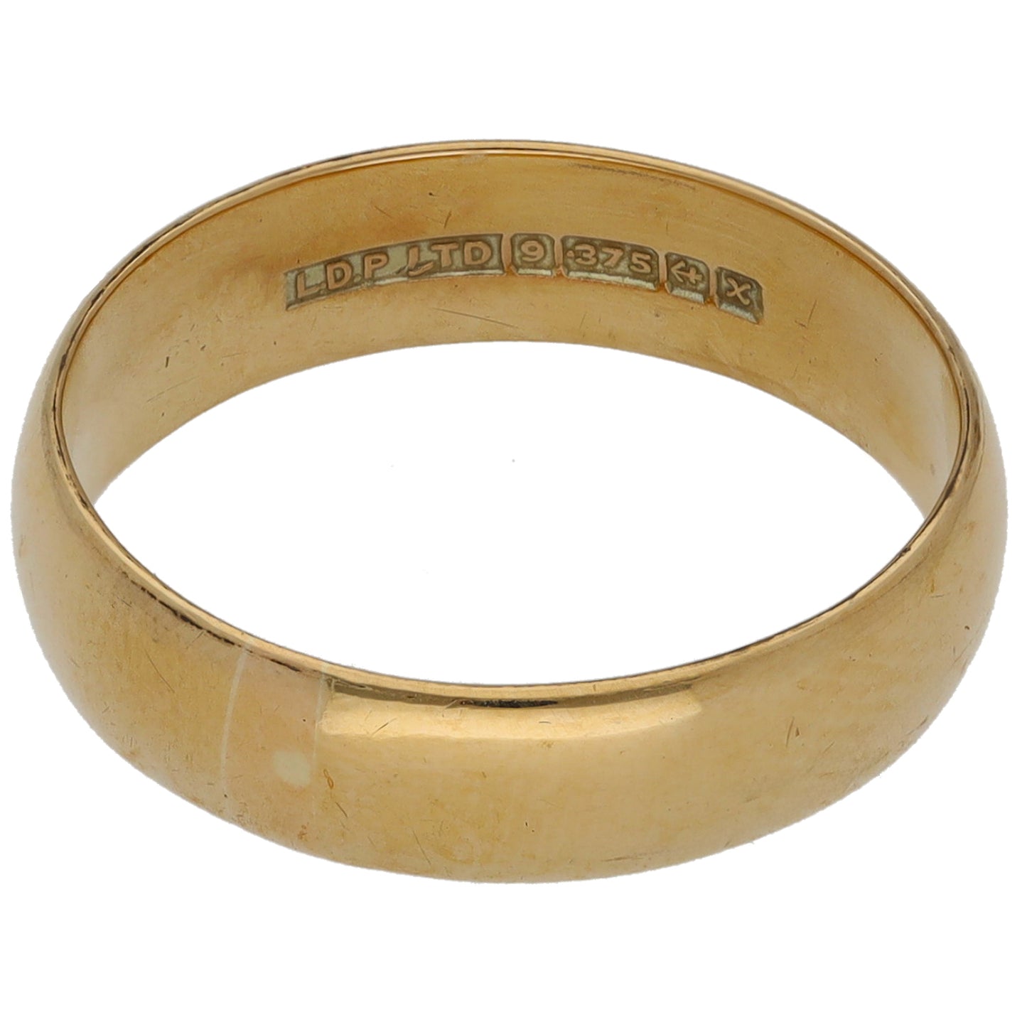 9ct Gold Plain Wedding Ring Size M