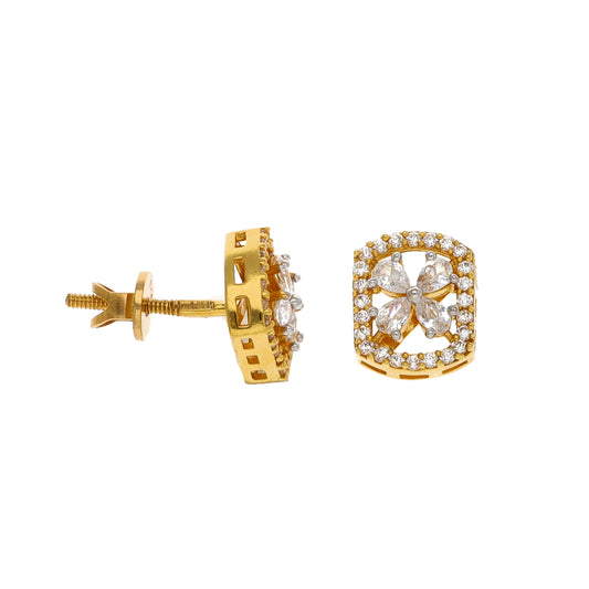 22ct Gold Cubic Zirconia Stud Earrings