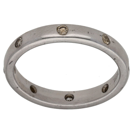 18ct White Gold 0.16ct Diamond Eternity Ring Size M