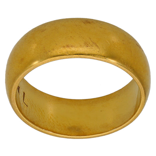 22ct Gold Plain Wedding Ring Size K