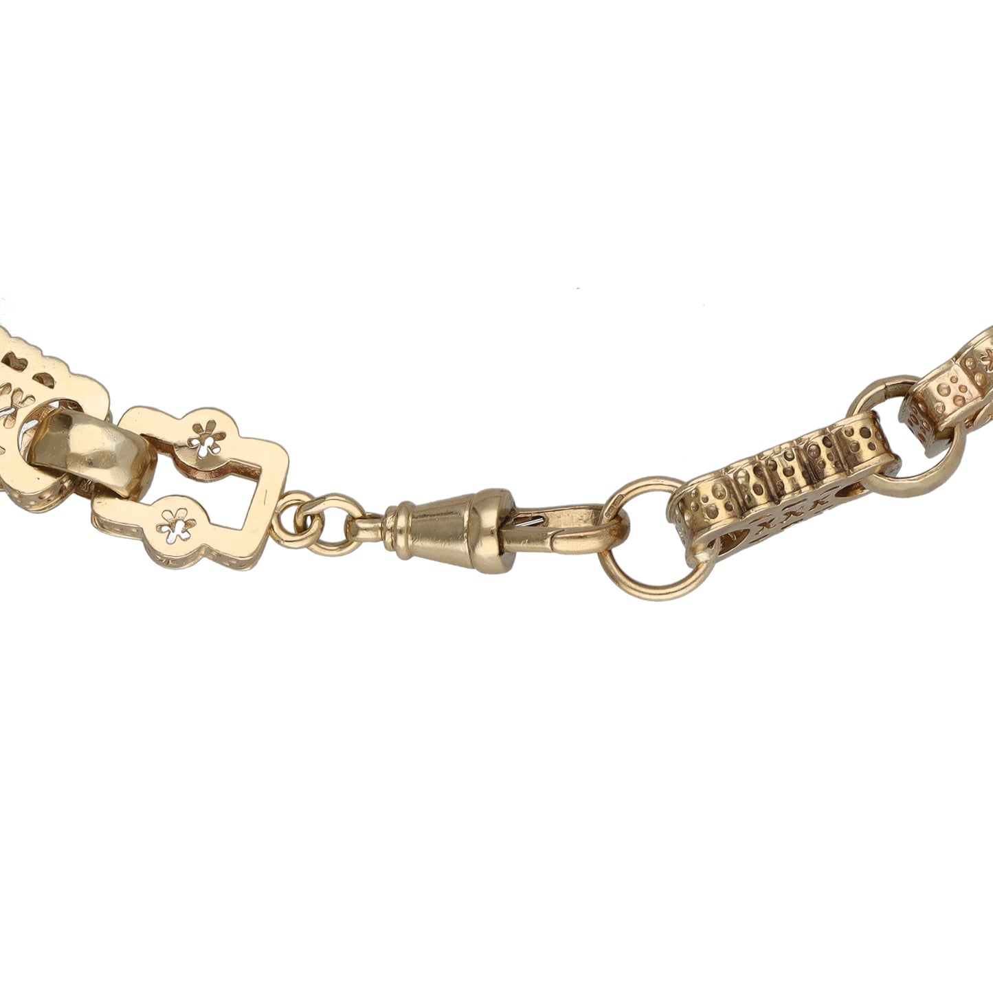 9ct Gold Stars & Bars Chain 22"