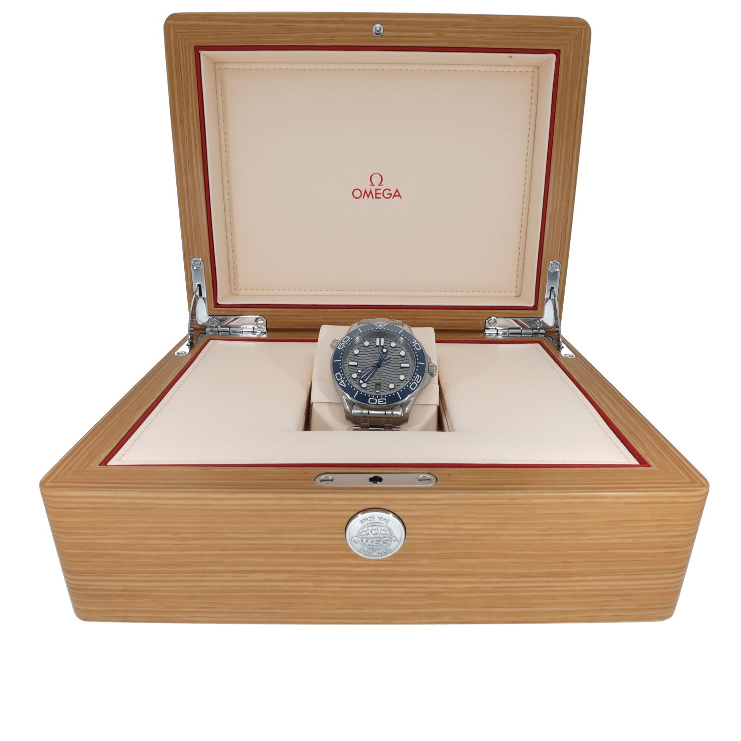 Omega Seamaster 210.30.42.20.06.001, Grey & Blue Dial, Stainless Steel, Box Image