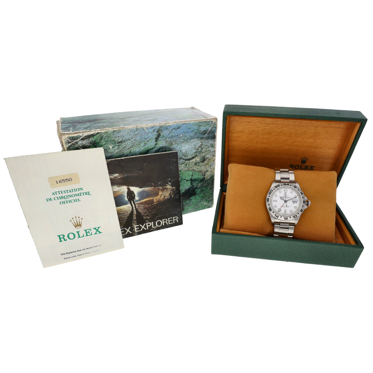 Rolex Explorer II 16550 Porcelain Dial 40mm Stainless Steel Watch