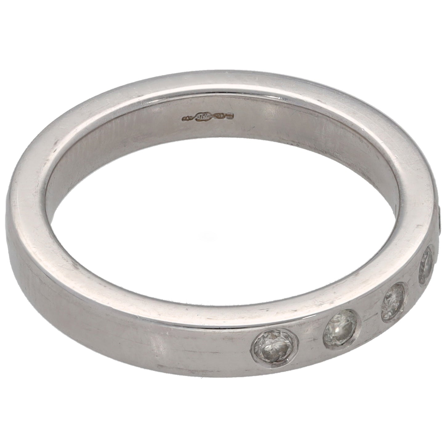 18ct White Gold 0.15ct Diamond Cluster Ring Size L