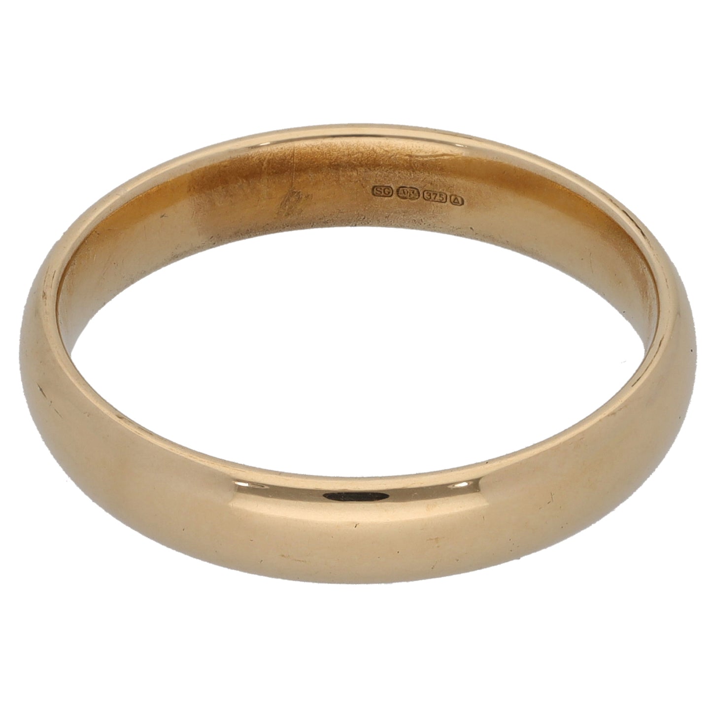 9ct Gold Plain Wedding Ring Size S