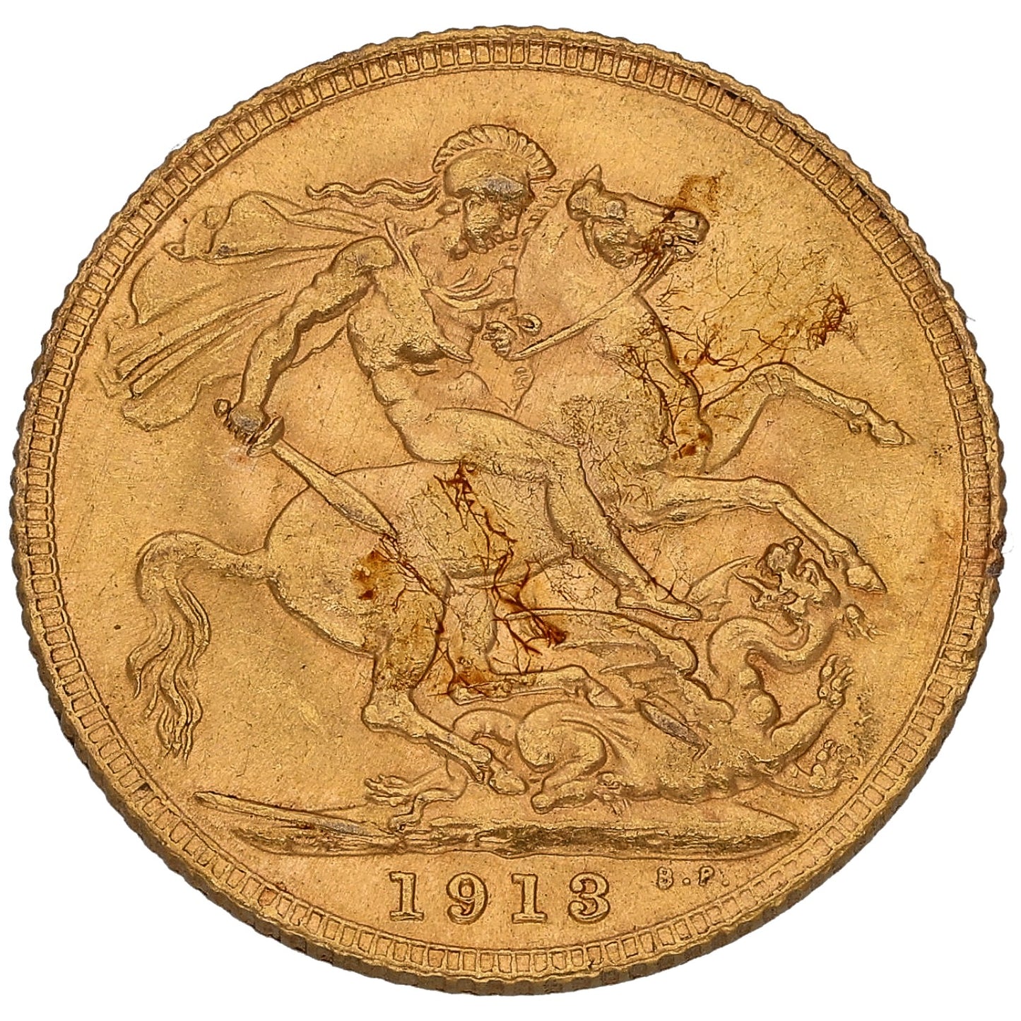 22ct Gold King George V Full Sovereign Coin 1913