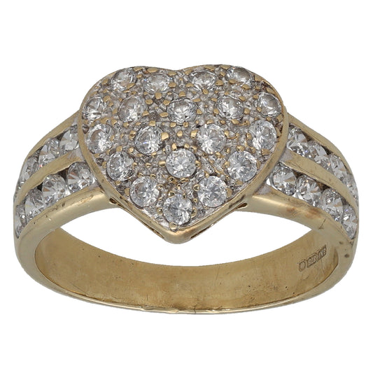 9ct Gold Cubic Zirconia Alternative Ring Size N